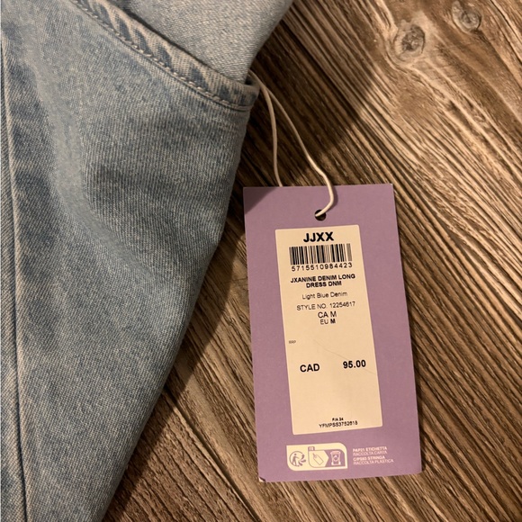 JJXX JXANINE DENIM DRESS NWT MEDIUM - Picture 5 of 8